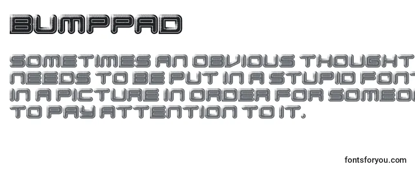 BumpPad Font