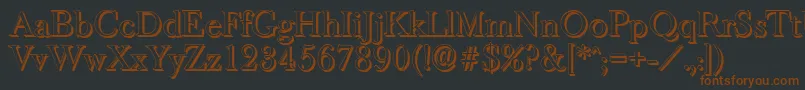 BaskeroldshadowRegular Font – Brown Fonts on Black Background