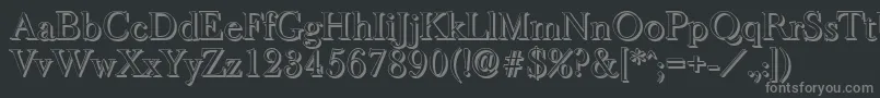 BaskeroldshadowRegular Font – Gray Fonts on Black Background