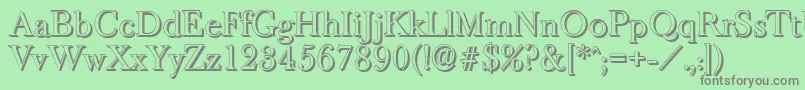 BaskeroldshadowRegular Font – Gray Fonts on Green Background