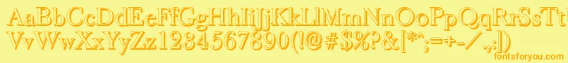 BaskeroldshadowRegular Font – Orange Fonts on Yellow Background