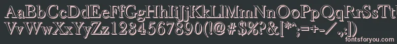 BaskeroldshadowRegular Font – Pink Fonts on Black Background