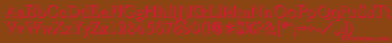 BaskeroldshadowRegular Font – Red Fonts on Brown Background