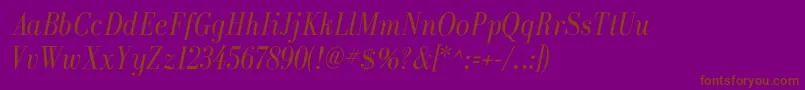 GalileoflfItalic Font – Brown Fonts on Purple Background