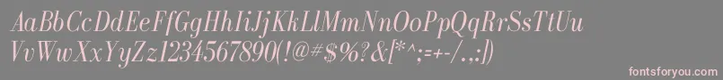 GalileoflfItalic Font – Pink Fonts on Gray Background