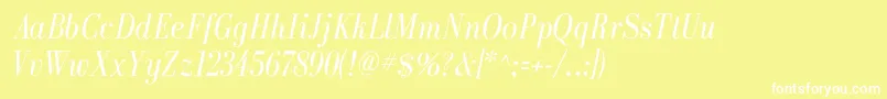 GalileoflfItalic Font – White Fonts on Yellow Background