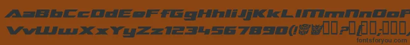 TransroboticsExtendedBoldItalic-Schriftart – Schwarze Schriften auf braunem Hintergrund
