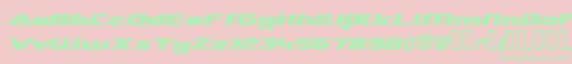 TransroboticsExtendedBoldItalic Font – Green Fonts on Pink Background