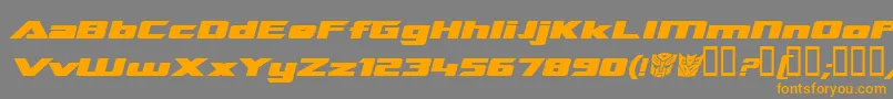 More about TransroboticsExtendedBoldItalic Font TransroboticsExtendedBoldItalic Font – Orange Fonts on Gray Background