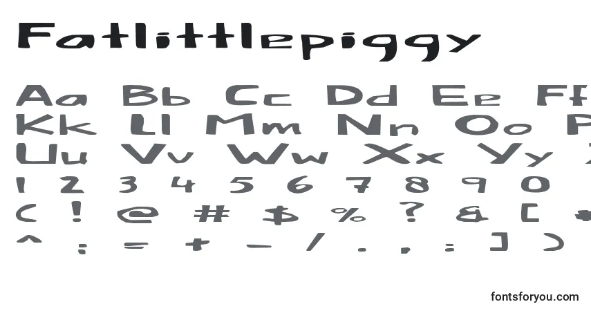 Шрифт Fatlittlepiggy – алфавит, цифры, специальные символы