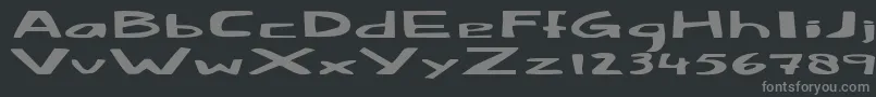 フォントFatlittlepiggy – 黒い背景に灰色の文字