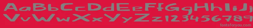 Czcionka Fatlittlepiggy – szare czcionki na czerwonym tle