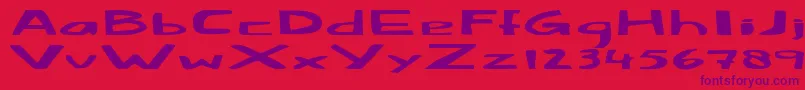 Fatlittlepiggy Font – Purple Fonts on Red Background