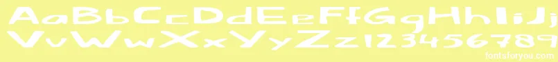 Fatlittlepiggy Font – White Fonts on Yellow Background