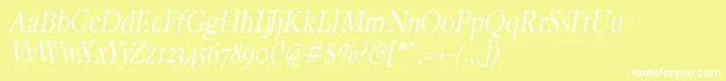 HoffmanflOblique Font – White Fonts on Yellow Background