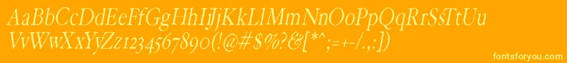 HoffmanflOblique Font – Yellow Fonts on Orange Background