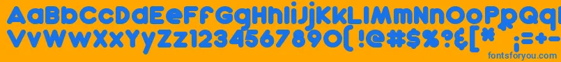 DunkinBold Font – Blue Fonts on Orange Background