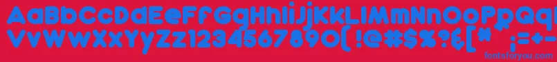 DunkinBold Font – Blue Fonts on Red Background
