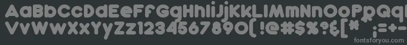 フォントDunkinBold – 黒い背景に灰色の文字