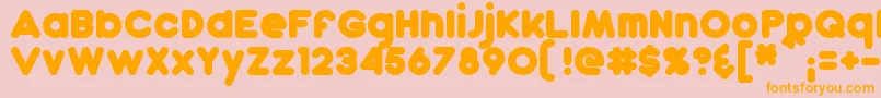 DunkinBold Font – Orange Fonts on Pink Background