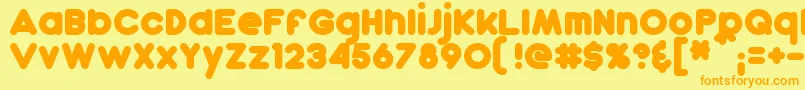 DunkinBold Font – Orange Fonts on Yellow Background