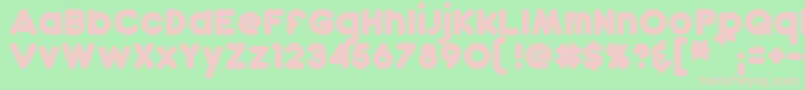 DunkinBold Font – Pink Fonts on Green Background