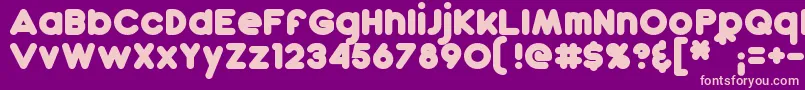 DunkinBold Font – Pink Fonts on Purple Background
