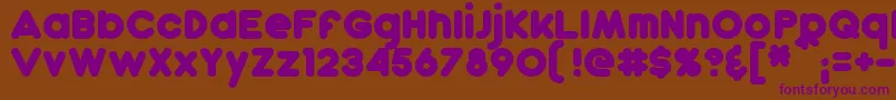 DunkinBold Font – Purple Fonts on Brown Background