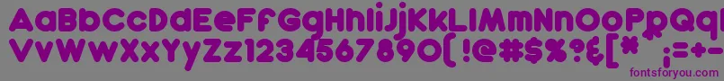 DunkinBold Font – Purple Fonts on Gray Background