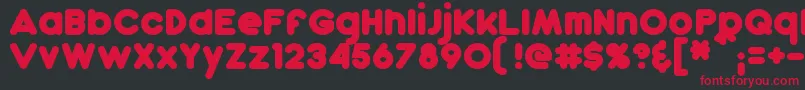 DunkinBold Font – Red Fonts on Black Background