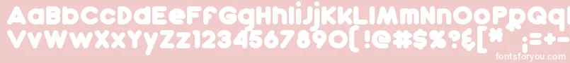 DunkinBold Font – White Fonts on Pink Background