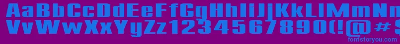 Compact200b Font – Blue Fonts on Purple Background