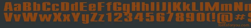 Compact200b Font – Brown Fonts on Black Background