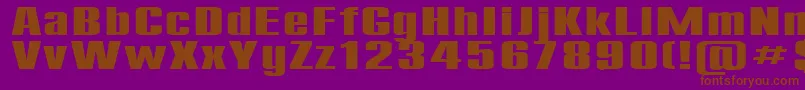 Compact200b Font – Brown Fonts on Purple Background