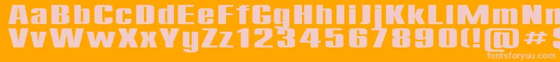 Compact200b Font – Pink Fonts on Orange Background