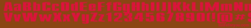 Compact200b Font – Red Fonts on Brown Background