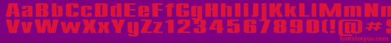 Police Compact200b – polices rouges sur fond violet
