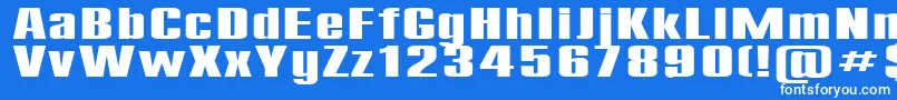 フォントCompact200b – 青い背景に白い文字