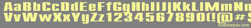 Compact200b-Schriftart – Gelbe Schriften auf grauem Hintergrund