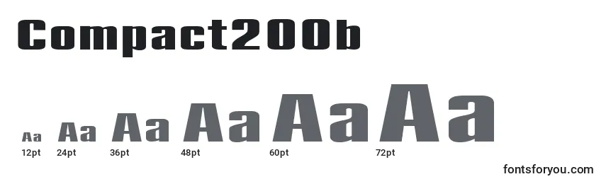 Размеры шрифта Compact200b