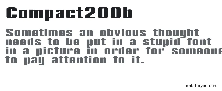Review of the Compact200b Font