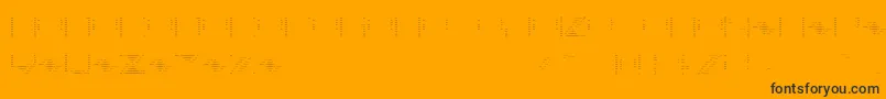 Шрифт BackToHeavyCoatFatGroundLinesh – чёрные шрифты на оранжевом фоне