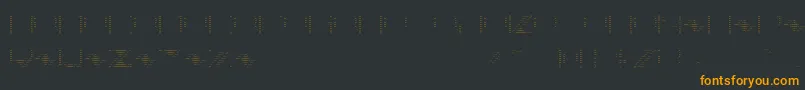 フォントBackToHeavyCoatFatGroundLinesh – 黒い背景にオレンジの文字