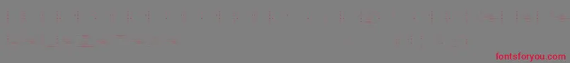 BackToHeavyCoatFatGroundLinesh Font – Red Fonts on Gray Background