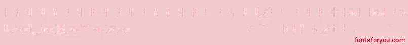 BackToHeavyCoatFatGroundLinesh Font – Red Fonts on Pink Background