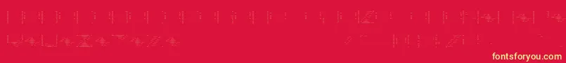 BackToHeavyCoatFatGroundLinesh-Schriftart – Gelbe Schriften auf rotem Hintergrund