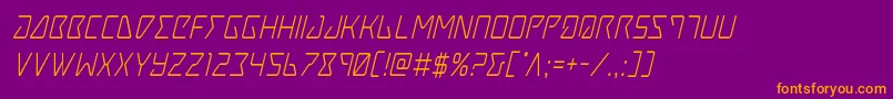 Tracercondital Font – Orange Fonts on Purple Background