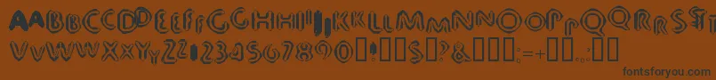 Czcionka 80db – czarne czcionki na brązowym tle
