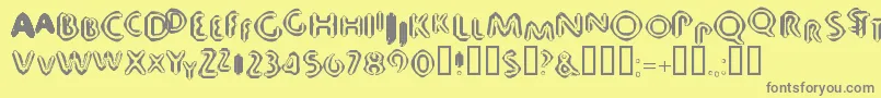 80db Font – Gray Fonts on Yellow Background