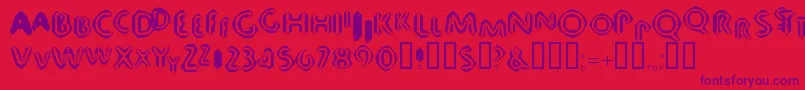 80db Font – Purple Fonts on Red Background